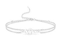 VASSAGO Pulsera de notas musicales para mujeres y hombres nota musical hecha a mano ajustable cuerda trenzada abalorios joyería musical regalos para músicos amantes de la música profesores (Plata 2)
