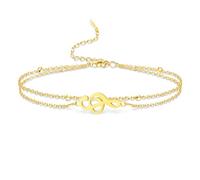 VASSAGO Pulsera de notas musicales para mujeres y hombres nota musical hecha a mano ajustable cuerda trenzada abalorios joyería musical regalos para músicos amantes de la música profesores (Oro 2)