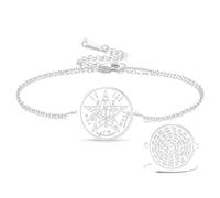 VASSAGO Pulsera de nudo de bruja Tetragrammaton Pentagrama Pulsera Nudo Bruja Colgante de Nudo Celta Ajustable Protección Brujería Joyería Pagana para Mujeres y Hombres, talla única, Acero inoxidable