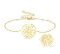 VASSAGO Pulsera de nudo de bruja Tetragrammaton Pentagrama Pulsera Nudo Bruja Colgante de Nudo Celta Ajustable Protección Brujería Joyería Pagana para Mujeres y Hombres, talla única, Acero inoxidable