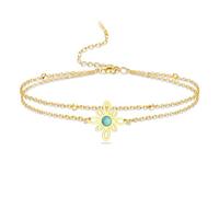 VASSAGO Pulsera de nudo de brujas de acero inoxidable pulsera de nudo mágico en capas de nudo celta pulsera de encanto para mujeres Wiccan símbolo joyería