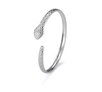 VASSAGO Pulsera de Serpiente Abierta - Brazalete Ajustable - Pulsera Animal - Joyas Hechas a Mano para Mujeres y Niñas, 0.39 inch, Acero inoxidable Gema, No es una piedra preciosa