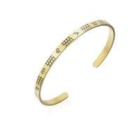 VASSAGO Pulsera del zodiaco para mujeres y hombres, acero inoxidable, 12 constelaciones, brazalete abierto de astrología, joyería, regalo de cumpleaños para uso diario, Ajustable, Acero inoxidable
