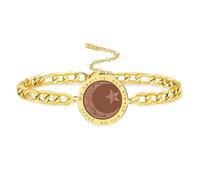 VASSAGO Pulseras a juego con sol y luna para parejas, pulsera de amistad de acero inoxidable, regalo para él y ella, talla única, Acero inoxidable, No es una piedra preciosa