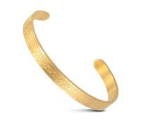 VASSAGO Regalo islámico Ayatul Kursi Pulsera para mujer y hombre musulmán Corán Allah Pulseras abiertas Ayatul Kursi Caligrafía árabe Pulsera brazalete Islam Joyas islámicas Regalos de Eid, 0.7 cm