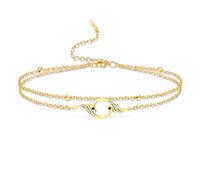 VASSAGO Rise From the Ashes - Pulsera de acero inoxidable con dije de pájaro de fuego ajustable cuerda trenzada símbolo de suerte y renovación regalo de cumpleaños para mujeres (oro cadena en capas)