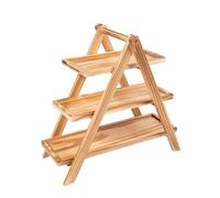 Vassoio Da Portata A 3 Livelli - Supporto Per Torta in Legno | Supporto Rustico Per Sandwich E Dolci | Decorativo A Più Livelli Per Postre, Buffet, Finger Food, Espositore Per Alimenti Elegant