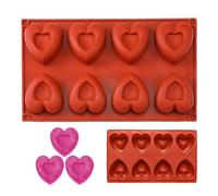 Vassoio in Silicone a Forma di Cuore - Stampo da 8 Cavità per Dolci, Stampo da Forno Caramelle Torte San, Stampos Antiaderente | Stampos per Festa Trattamenti Decorazione Arte Resina