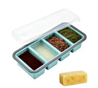 Vassoio Per Congelatore In Silicone Con Coperchio - Per Alimenti In Silicone Per Congelatore - VassoioPer Cubetti Di Ghiaccio Grande, Vassoio PerCongelatore Per Porzioni Di Zuppa InSilicone,