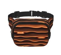 Vast Desert - Riñonera cuadrada de doble capa con correa ajustable para actividades al aire libre, color negro, talla única, Black, Talla única