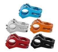 Vástago corto para manillar de bicicleta de 31,8 mm, aleación de aluminio ajustable, vástago ligero compatible con diferentes bicicletas para una mejor experiencia de conducción (azul)