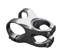 Vástago de 35 mm de longitud para bicicletas de montaña con abrazadera de manillar de 31,8 mm y tubo de dirección de 28,6 mm apto para disciplinas AM y DH (plata)