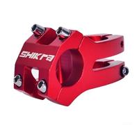 Vástago de aluminio para manillar de bicicleta, diseño ligero, se adapta a tamaño estándar de 25 4 mm con una longitud compacta de 35 mm (rojo)