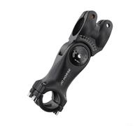 Vástago de bicicleta ajustable para bicicleta de montaña: abrazadera de 25,4 mm y 31,8 mm, rango de ángulo de +60° a -60°, aleación de aluminio ligera, acabado anodizado resistente a la intemperie