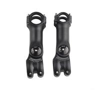 Vástago de bicicleta ajustable para bicicleta de montaña, vástago MTB de aleación de aluminio con ángulo de +/-60 grados, se adapta a horquilla de 286 mm y manillar de 254/318 mm, negro (25,4-120 mm)