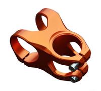 Vástago de bicicleta de 35 mm para bicicleta de montaña, elevador de manillar de aleación de aluminio CNC 6061, abrazadera de 31,8 mm x 28,6 mm, vástago corto para conducción AM DH (naranja)