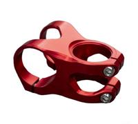 Vástago de bicicleta de 35 mm para bicicleta de montaña, elevador de manillar de aleación de aluminio CNC 6061, abrazadera de 31,8 mm x 28,6 mm, vástago corto para conducción AM DH (rojo)