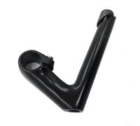Vástago de bicicleta de aleación de aluminio 25.4mm -17 Degree Rise 80mm Extensión para 180mm Inserte Longitud Plata Negro (negro)