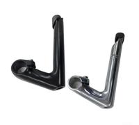 Vástago de bicicleta de aleación de aluminio de 25,4 mm a 17 grados de elevación de 80 mm, extensión de 180 mm de longitud, forma de cuello de cisne para reemplazo de manillar de horquilla delantera