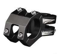 Vástago de bicicleta de aleación de aluminio mecanizado CNC hueco ligero corto ángulo negativo para bicicleta de montaña ciclismo de carretera Dirección rápida respuesta negro rojo (negro)