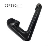 Vástago de bicicleta en diseño de cuello de cisne para horquilla de 25 4 mm, aleación de aluminio ligera con inclinación hacia adelante para un mejor control (negro)