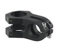 Vástago de manillar de bicicleta, corto ajustable de 31,8 mm y 25,4 mm CNC para bicicleta de montaña, tubo de pie, accesorios de vástago volador de aleación de aluminio (negro)