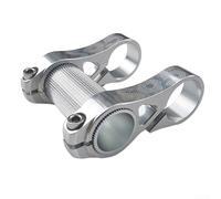 Vástago de manillar de bicicleta plegable ajustable para 412 y para P8 CNC aleación de aluminio doble vástago elevador para 25 4 mm manillar plegable ligero 95 g (plata)