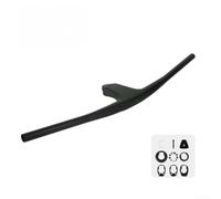 Vástago de manillar de fibra de carbono integrado, construcción T800 de alto módulo, 740 mm de ancho y 90 mm de largo, ángulo de -17 grados para carreras de campo traviesa MTB de grava (negro mate)