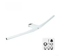 Vástago de manillar de fibra de carbono integrado, construcción T800 de alto módulo, 740 mm de ancho y 90 mm de longitud, ángulo de -17 grados para carreras de campo traviesa MTB de grava (blanco