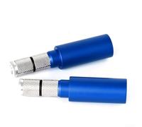 Vástago de manillar extensible para bicicleta de montaña con doble cara de 50 mm de alcance de construcción de aluminio para una distribución equilibrada de la carga (azul)