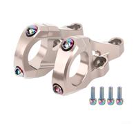 Vástago de montaje directo compatible con bicicleta de montaña DH para horquillas de doble corona con diámetro de abrazadera de manillar de 31 8 mm y construcción de aleación de aluminio (plateado)