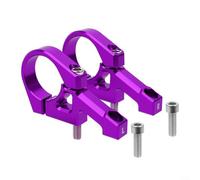 Vástago de montaje directo para aplicaciones de bicicleta de montaña cuesta abajo con soporte de horquilla de doble corona de 31,8 mm de diámetro del manillar (morado)