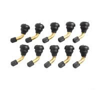 Vástago de válvula doblado de 45 grados para ciclomotor, scooter, neumáticos sin cámara, goma de 11,3 a 11,5 mm, agujero de llanta con negro
