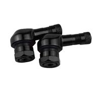 Vástago de válvulas for neumático de Motocicleta, Tapa Universal for neumático de Aire, 90 Grados, 17mm, CNC, vástagos de válvula sin cámara de Aluminio, 10 Colores, 1 par(Black)