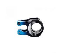 Vástago elevador de bicicleta para bicicletas de montaña de 31,8 mm de diámetro de abrazadera de 35 mm de longitud de alcance hueco de aleación de aluminio con mayor rigidez estructural (negro-azul)