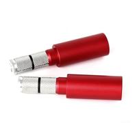 Vástago extensible para manillar de bicicleta de montaña con doble cara de 50 mm, construcción de aluminio para una distribución equilibrada de la carga (rojo)