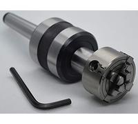 Vástago giratorio MT2 de alta precisión M12 x 1 con mandril independiente de 4 mordazas de 50 mm, contrapunto de torno 2MT