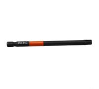Vástago hexagonal de 1/4 pulgadas para juego de puntas de destornillador Torx, brocas magnéticas de acero de aleación de 100 mm de largo para T10 para T15 para T20 para T25 para T30 T40, plateado (T40