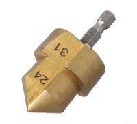 Vástago hexagonal de 6,35 mm para broca Hss para expansión de tubería de agua, expansor de fontanería con revestimiento dorado, herramienta perforadora compatible con taladro eléctrico, 1 paquete (C)