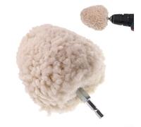 Vástago hexagonal de bola de pulido de lana de 4 pulgadas para uso con agentes de pulido para metal, madera y piedra, resistente a desprendimiento y aglomeración para múltiples reutilizaciones