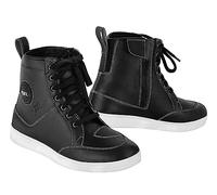 VASTER Botas de motocicleta de cuero, armaduras CE, zapatos de moto impermeables, zapatillas deportivas para hombres y niños (Negro, Sistema tallas calzado EU, Adulto, Hombre, Números, mediano, 44)