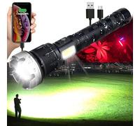 VASTFIRE Linternas Recargables Altos Lumens 2000000 Zoomable 2023 Mejor Proyector Proyector Luz Linternas Más Brillante del Mundo Linterna Al Aire Libre Apagón