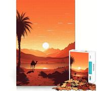 Vasto Desierto al Atardecer,Rompecabezas de 1000 Piezas para Adolescentes,Juego de concentración Mental,Corte de precisión,Bordes Lisos,Juego para Rellenar Calcetines navideños (50x75cm)