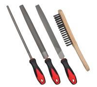 VASTOOLS Lima de metal de 3 piezas, 250 mm, juego de limas profesionales de acero T12, lima plana, lima semicircular y lima redonda, para metal, madera y más, afilador de herramientas para