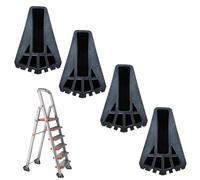 Vastsea 4 Piezas Pies de Escalera de Goma, Cubierta de Pies Antideslizante Escalera, para Escaleras TelescóPicas, Escaleras en Espiga (Negro)
