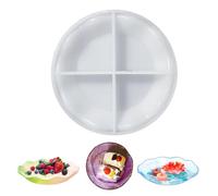 Vastsea Fundición Bandeja Posavasos de Resina, Bandeja de Frutas Moldes de Resina, Silicona Moldes de Plato Ondulado, Se Utiliza para Bandejas de Frutas, Joyas, Postres y Dulces (Encaje Ondulado)