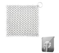 Vastsea Limpiador de Anillos de Hierro Fundido, Anillo Colgar Limpiador Hierro Fundido, Limpiador de Hierro Fundido de Acero Inoxidable, con Anillo De SuspensiÓn para Hornos Holandeses, Sartenes