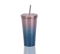 Vastsea Termo Taza con Paja, Acero Inox Vaso Termico con Pajita, Travel Mug con Pajita, para Bebidas Frías o Calientes