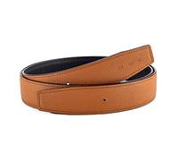 Vatee's Cinturón de repuesto de piel auténtica para hombre sin hebilla de 38 mm de ancho, H252 Earth Yellow, XX-Large