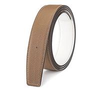 Vatee's Cinturón de repuesto reversible de piel auténtica sin hebilla de 3,8 cm/3,2 cm de ancho, H285: Khaki / White, XX-Large